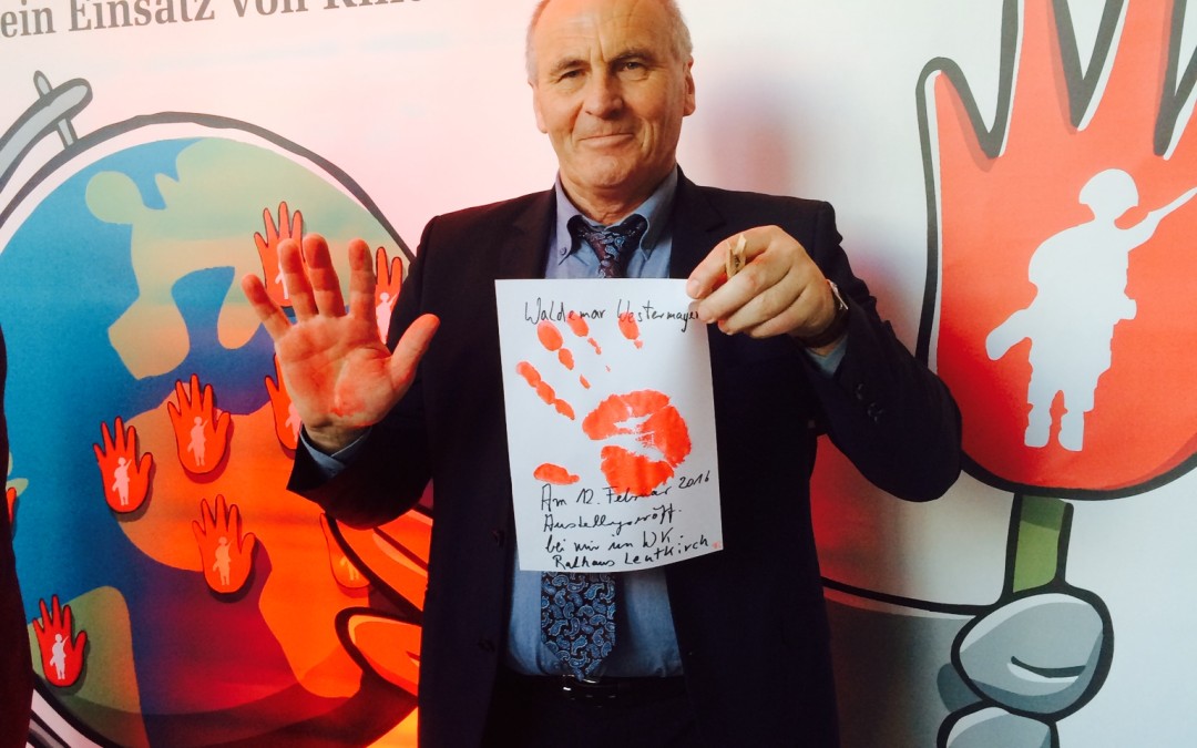 Waldemar Westermayer unterstützt Aktion “Rote Hand”