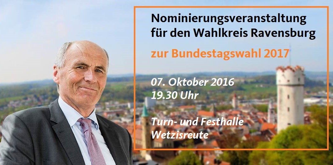 Nominierung für Ravensburg am 7. Oktober